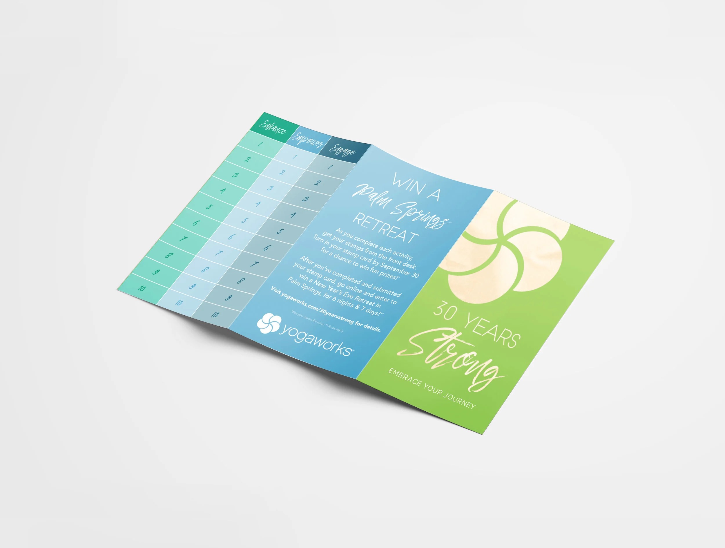YogaWorks 30 Years Strong booklet