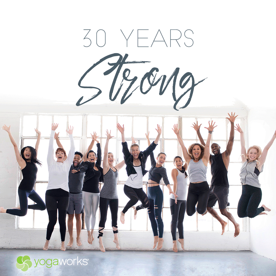 YogaWorks 30 Years Strong social