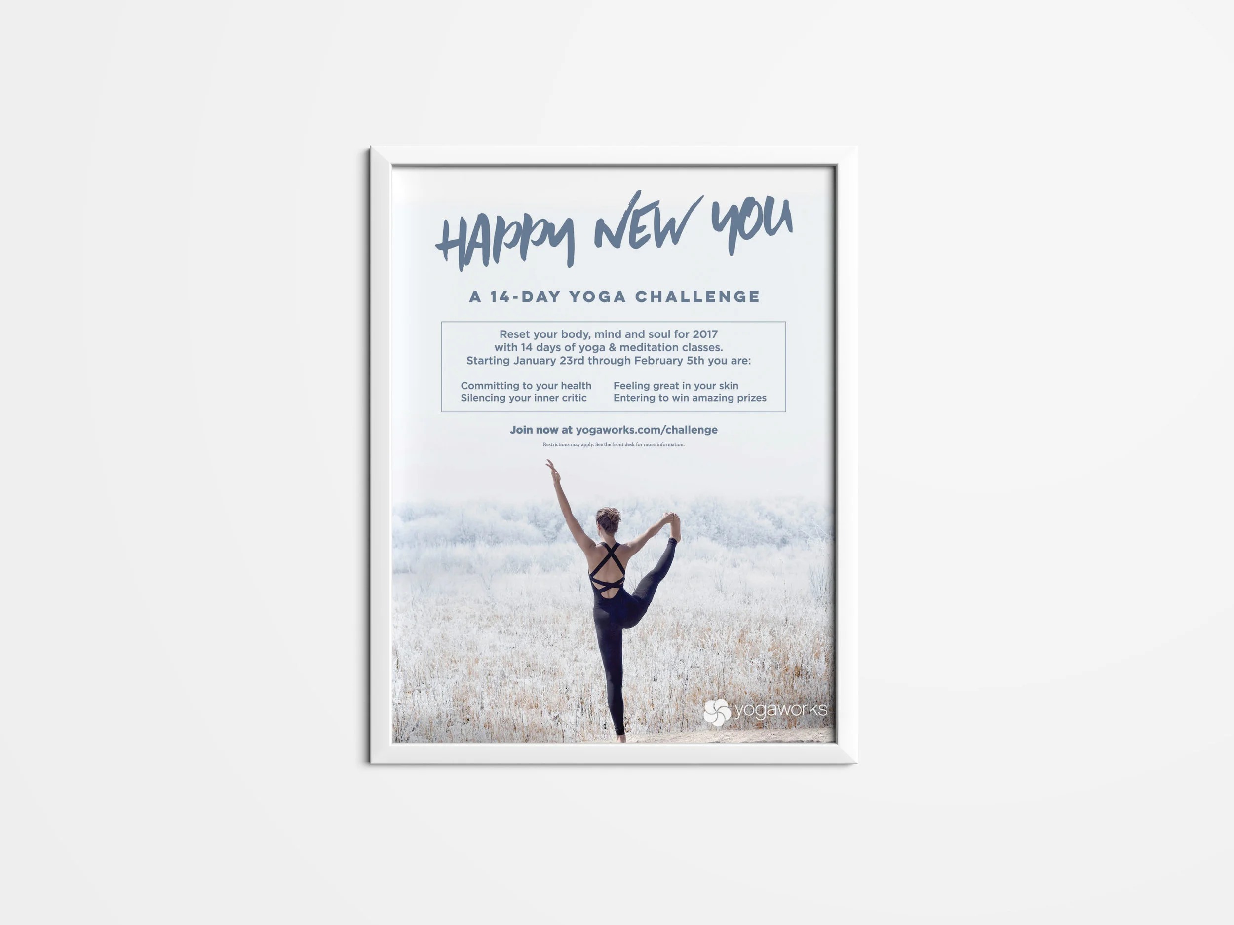 YogaWorks Happy New You poster