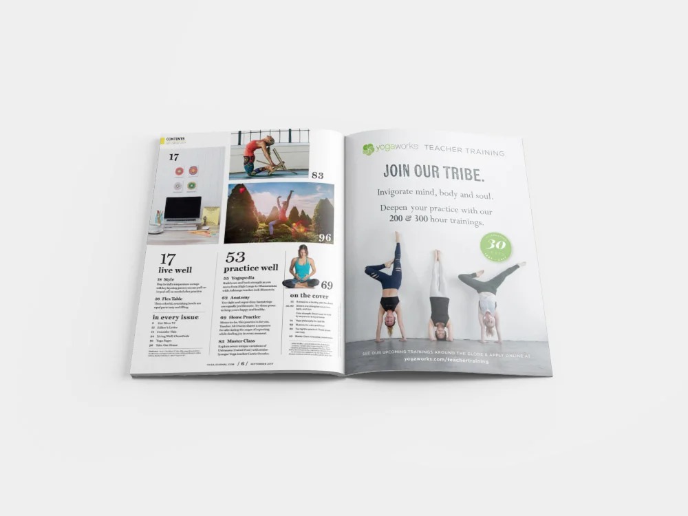 YogaWorks Yoga Journal magazine ad